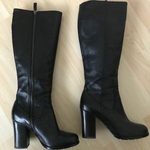 Frye Parker Tall Boot Black Leather SZ 6 MSRP $378